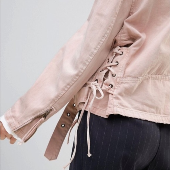 1 LEFT!!!!! NWT FP Moto Jean Jacket - Picture 7 of 7